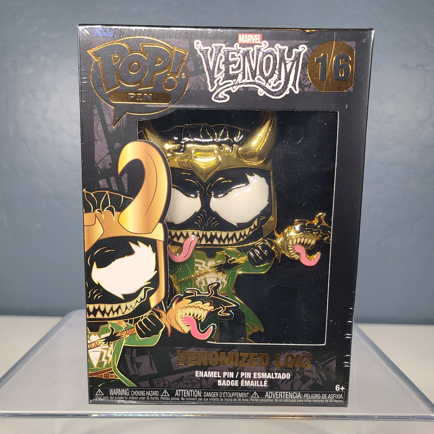 Funko Pop! Pin #16 - Venomized Loki - New/Sealed [8 out of 10]