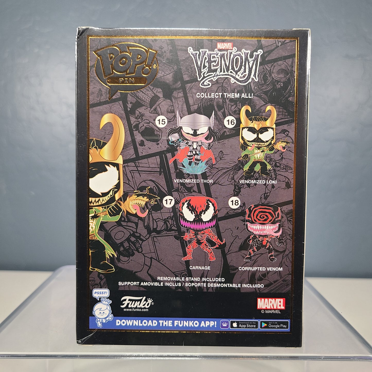 Funko Pop! Pin #16 - Venomized Loki - New/Sealed [8 out of 10]