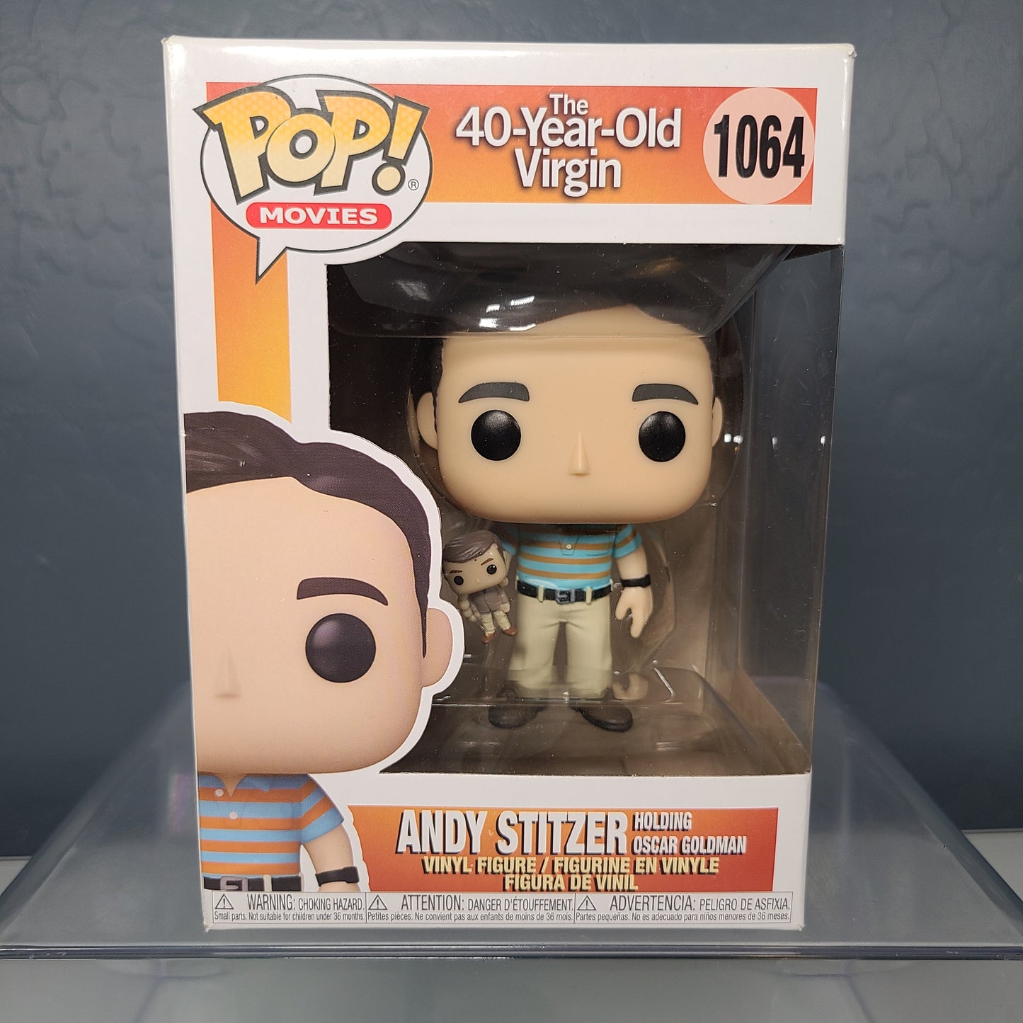 Funko Pop! Movies #1064 - Andy Stitzer Holding Oscar Goldman [6 out of 10]