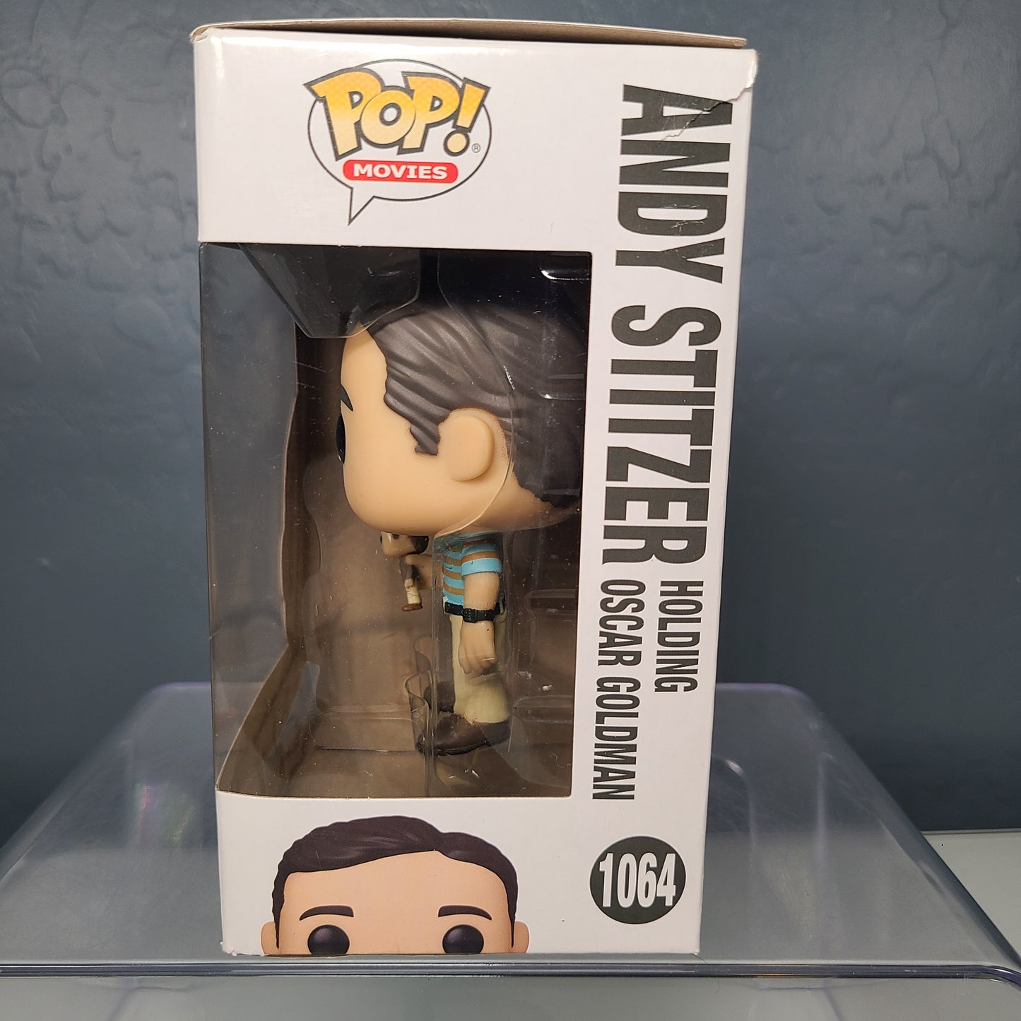 Funko Pop! Movies #1064 - Andy Stitzer Holding Oscar Goldman [6 out of 10]